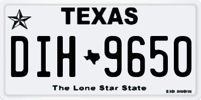 TX license plate DIH9650
