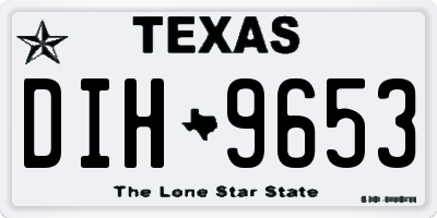 TX license plate DIH9653