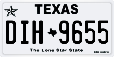 TX license plate DIH9655
