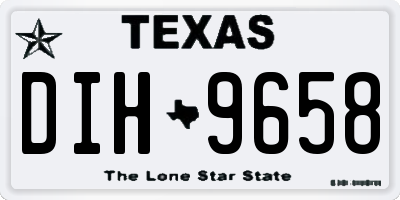 TX license plate DIH9658