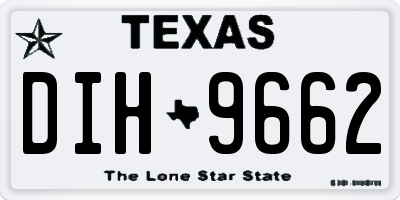TX license plate DIH9662
