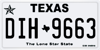 TX license plate DIH9663
