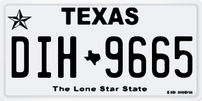 TX license plate DIH9665