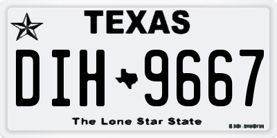 TX license plate DIH9667