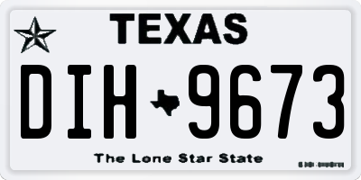 TX license plate DIH9673