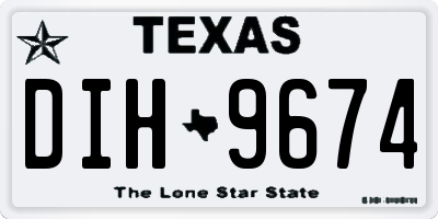 TX license plate DIH9674