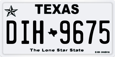 TX license plate DIH9675