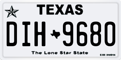 TX license plate DIH9680
