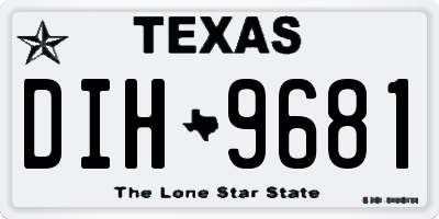 TX license plate DIH9681