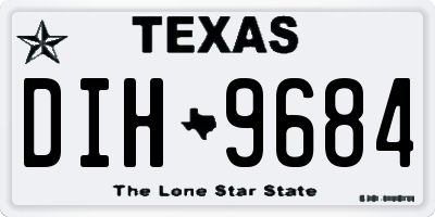 TX license plate DIH9684