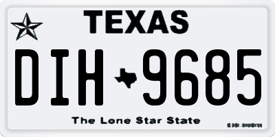 TX license plate DIH9685