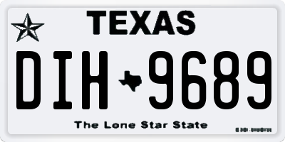 TX license plate DIH9689
