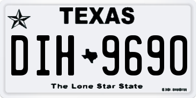 TX license plate DIH9690