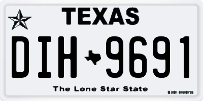 TX license plate DIH9691