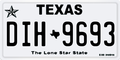 TX license plate DIH9693