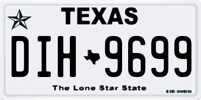 TX license plate DIH9699