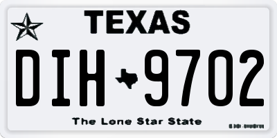 TX license plate DIH9702