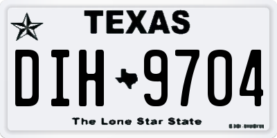 TX license plate DIH9704