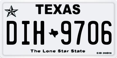 TX license plate DIH9706