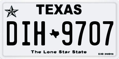 TX license plate DIH9707
