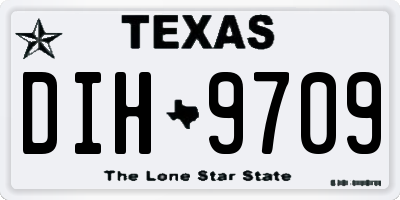 TX license plate DIH9709