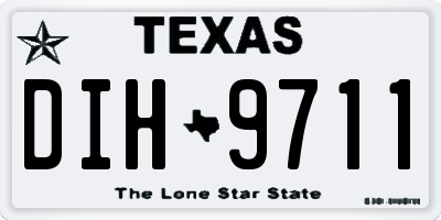 TX license plate DIH9711