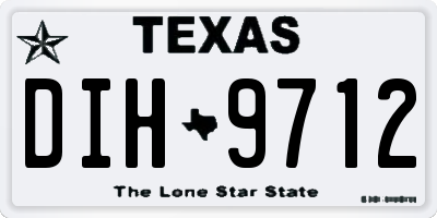 TX license plate DIH9712