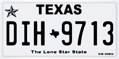 TX license plate DIH9713