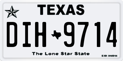 TX license plate DIH9714