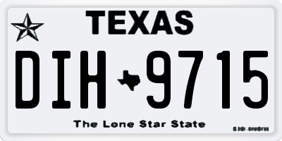 TX license plate DIH9715