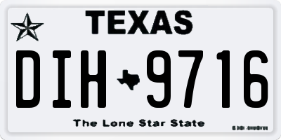 TX license plate DIH9716