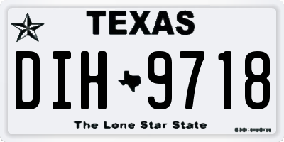 TX license plate DIH9718