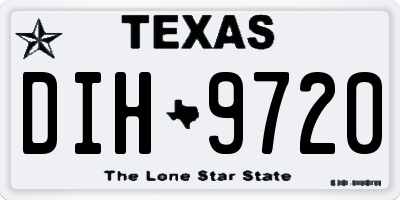 TX license plate DIH9720