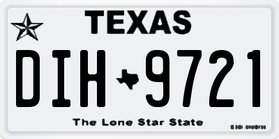 TX license plate DIH9721