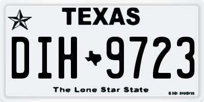 TX license plate DIH9723