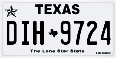 TX license plate DIH9724
