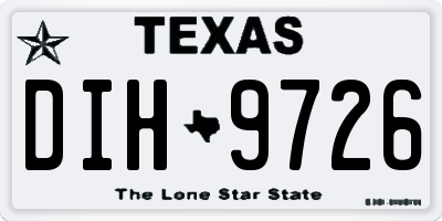TX license plate DIH9726