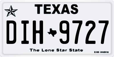 TX license plate DIH9727