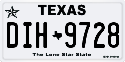 TX license plate DIH9728