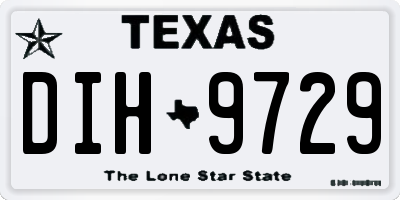 TX license plate DIH9729