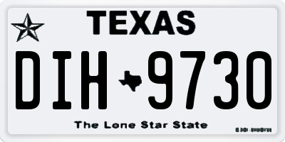 TX license plate DIH9730