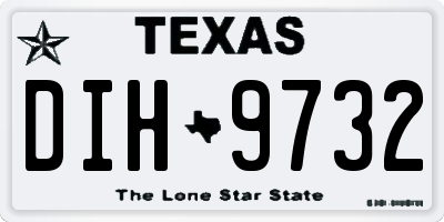 TX license plate DIH9732