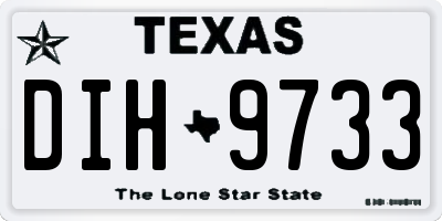 TX license plate DIH9733
