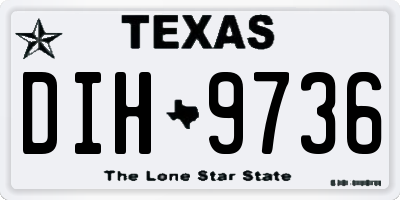 TX license plate DIH9736