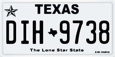 TX license plate DIH9738
