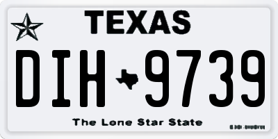 TX license plate DIH9739