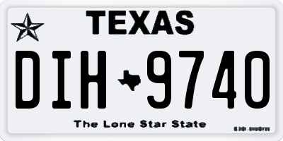 TX license plate DIH9740