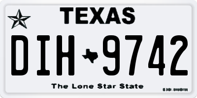 TX license plate DIH9742