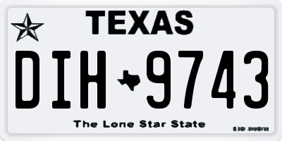 TX license plate DIH9743