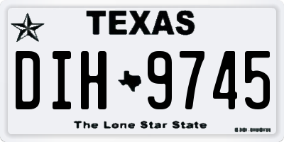 TX license plate DIH9745
